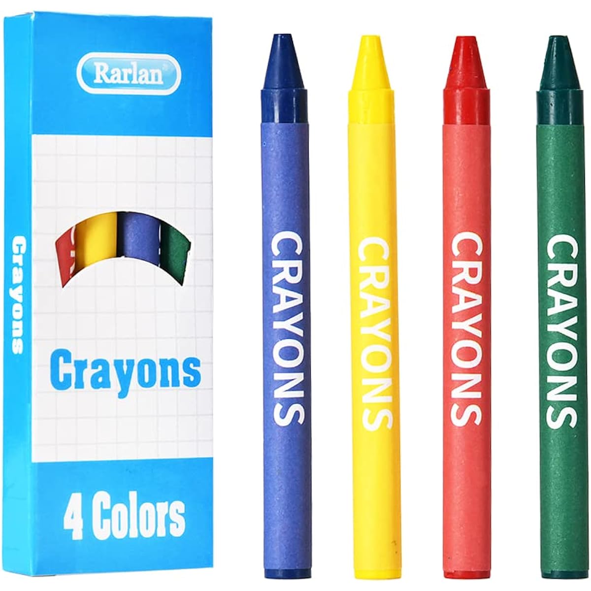 Rarlan Crayons Bulk 4 Classic Colors 200 Boxes 800 Count