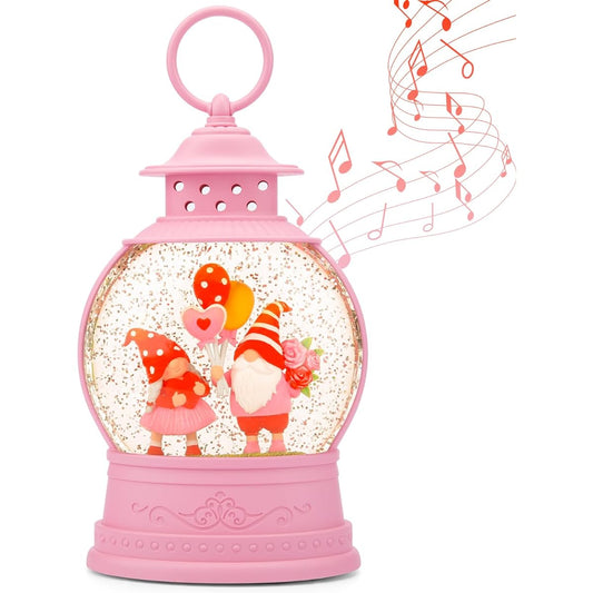 St Patricks Day Gnome Snow Globe for St. Patrick's Day Decorations, 6 Hour Timer USB/Battery Operated Lucky Shamrock Gnome Light Up Snow Globe for Lover/Friends St. Patrick's Day Decor Home