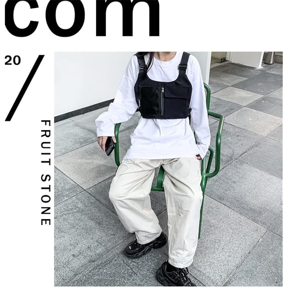 FOIROKASA Chest Bag Climbing Fishing Running Adjustable Vest Men's Radio Harness Outdoor Activities