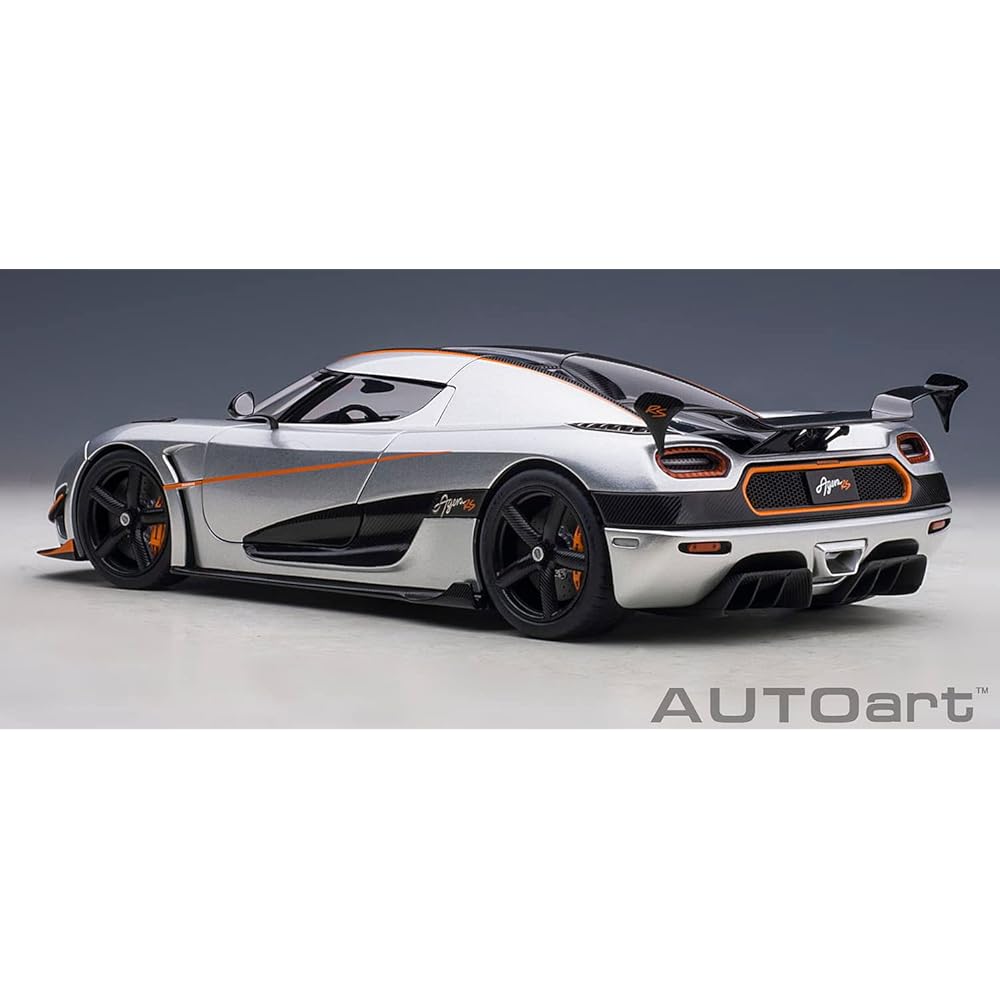 AUTOart 1/18 Koenigsegg Agera RS Metallic Silver/Carbon Black Finished Product 79024