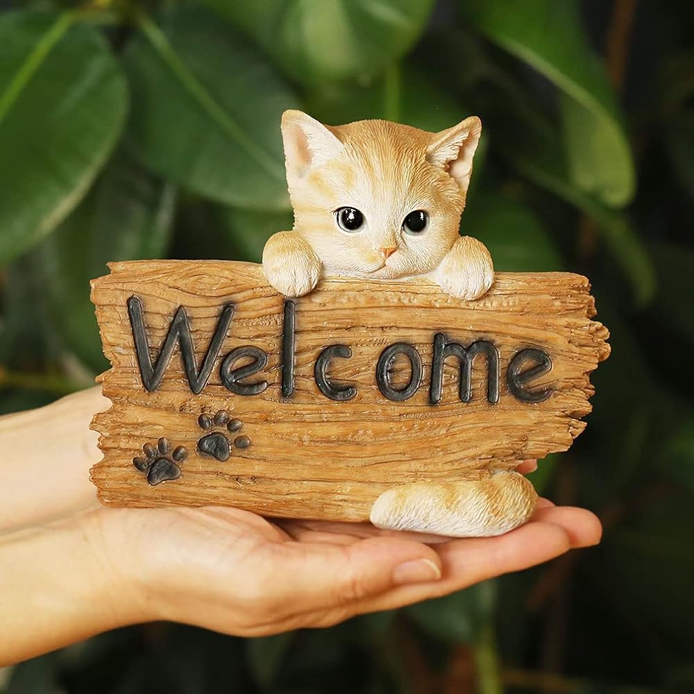Devalier ca235y [Genuine Product] Cat Figurine, Brown Tiger, Resin Gift, Perfect Present