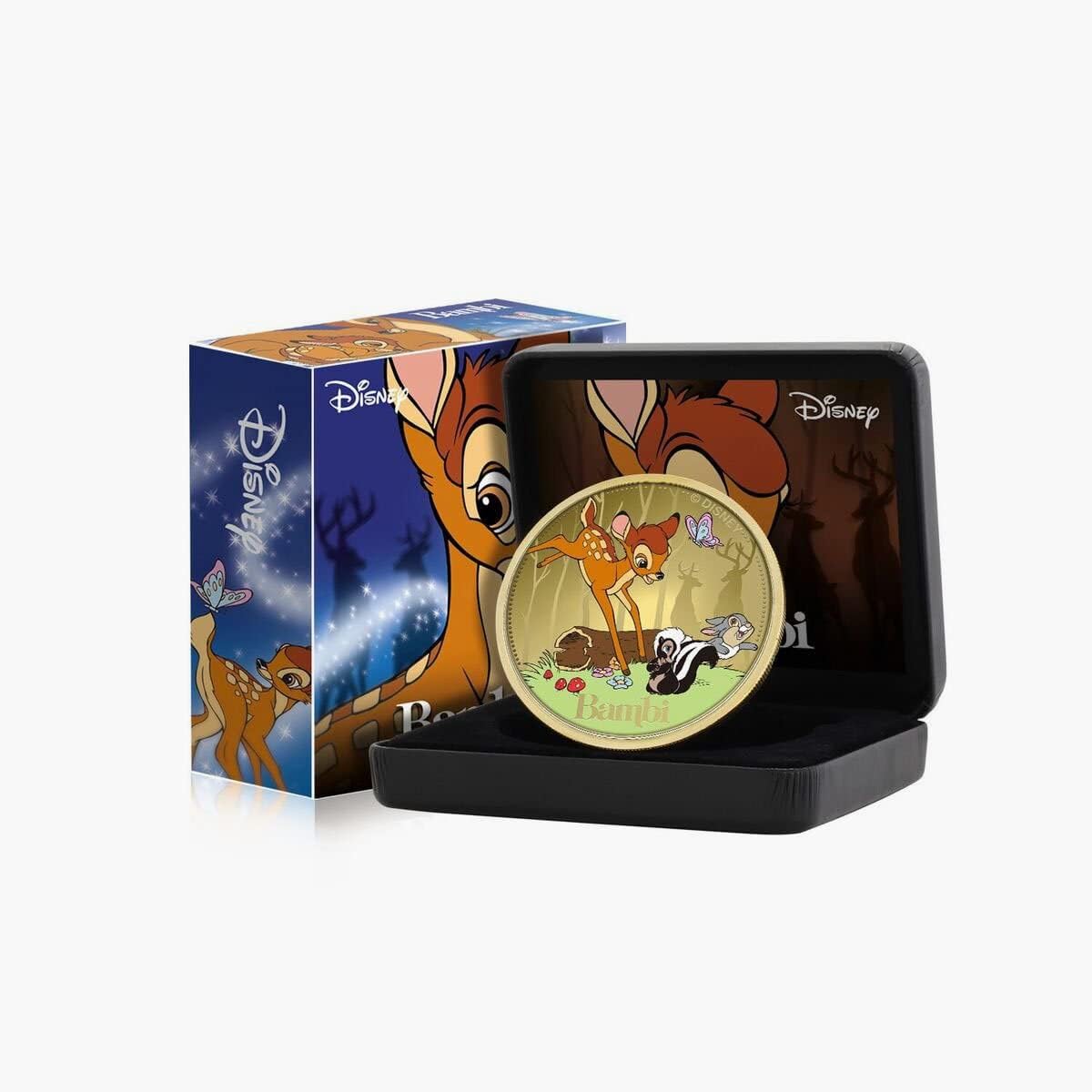 Bambi Disney Coin Collector's Limited Edition (499 Coins Released) - Official Disney Collector's Coin Leather Bound Disney Box Limited Edition with Certificate of Authenticity - Beautiful Disney Gift