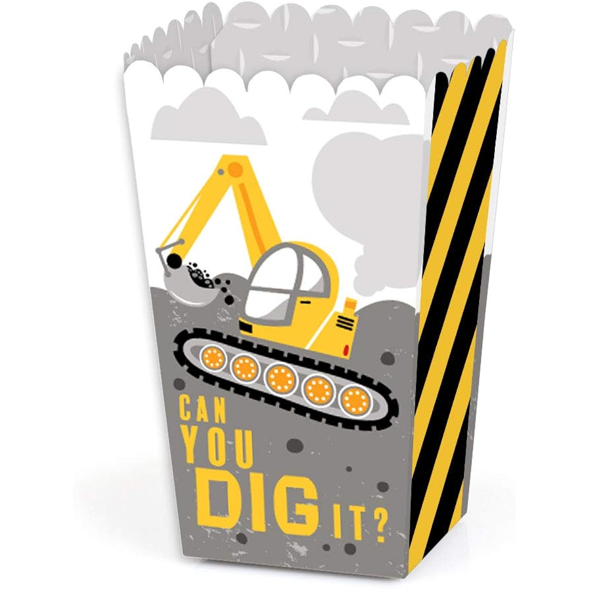 Big Dot of Happiness Dig It - Construction Party Zone - Baby Shower or Birthday Party Favor Popcorn Treat Boxes - Set of 12