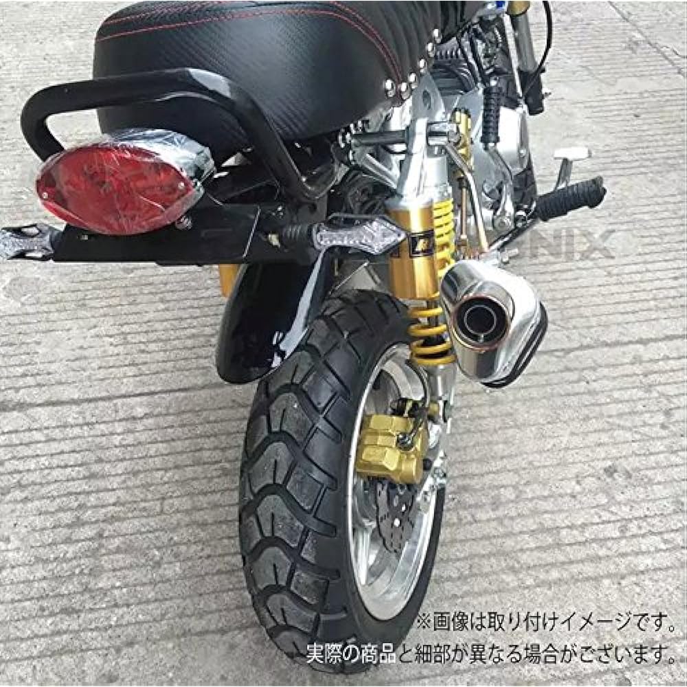 PHOENIX down muffler main body racing muffler stainless steel oval no gloss round cut with baffle monkey gorilla etc. general purpose