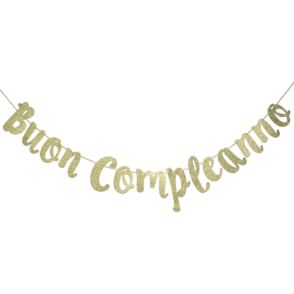 Buon Compleanno Banner Italian Happy Birthday Sign Garland Party Decorations Anniversary Decor Photo Booth Props Gold