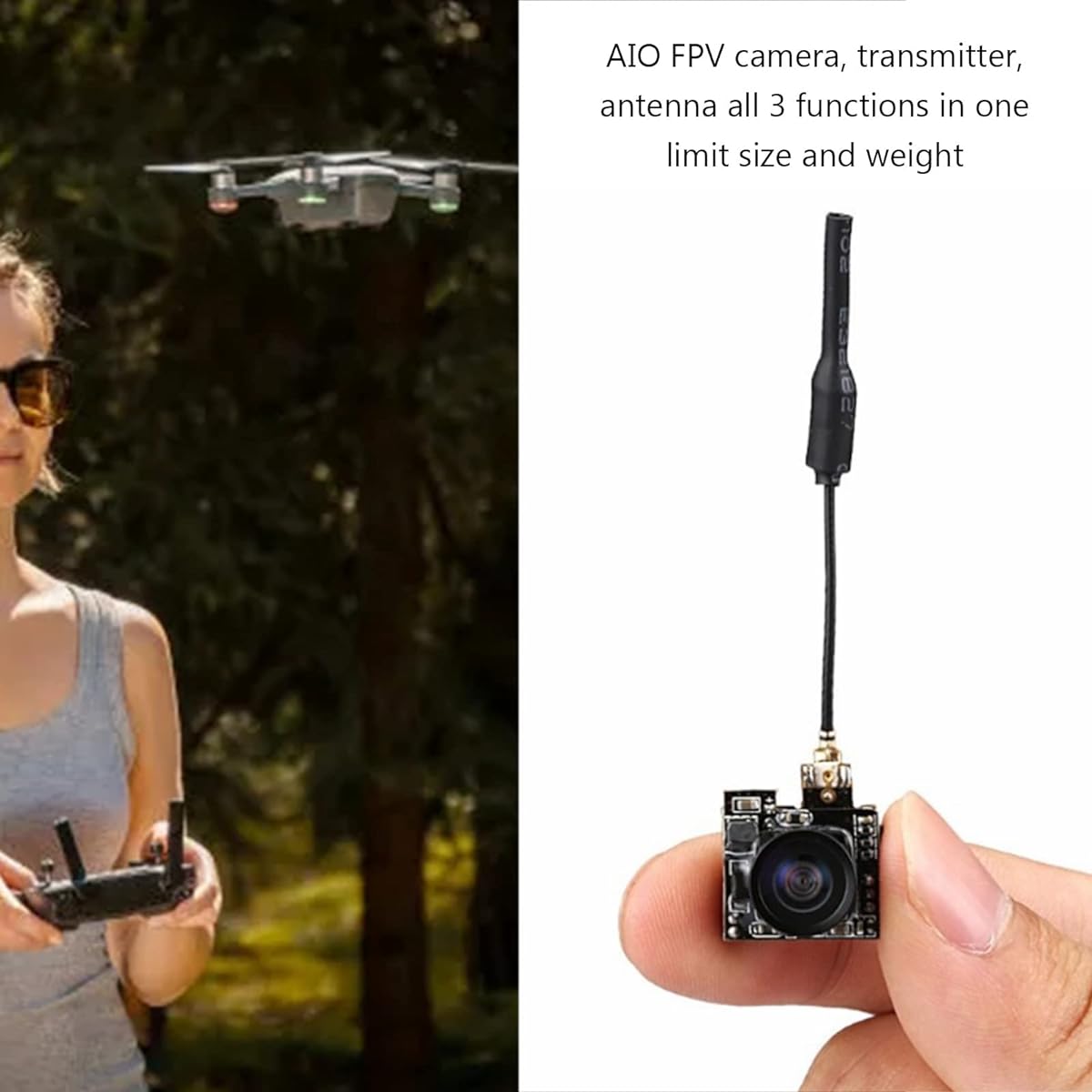 RTLR FPV Camera, Raceband 800TVL 5.8GFPV Camera for FPV Drone