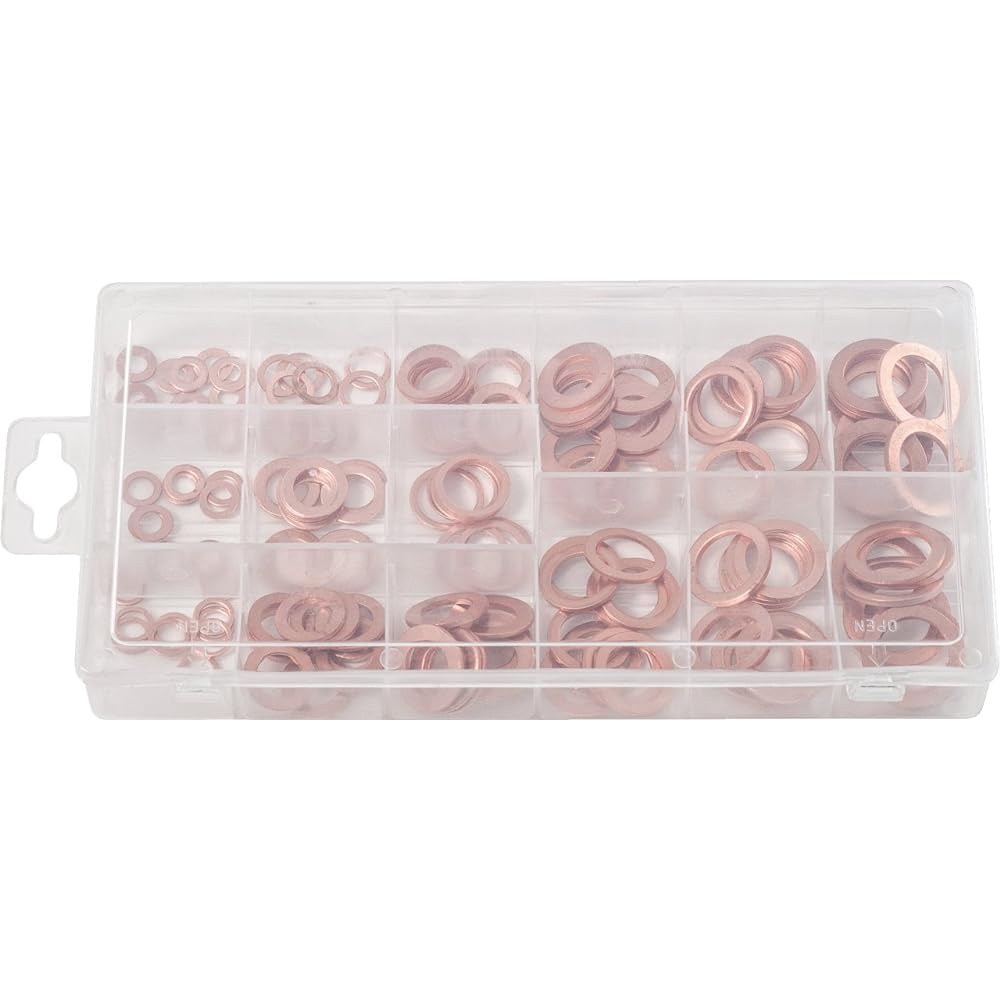 KS TOOLS Copper washers assortment Ø 5-17.5mm 150 pcs 970.0040