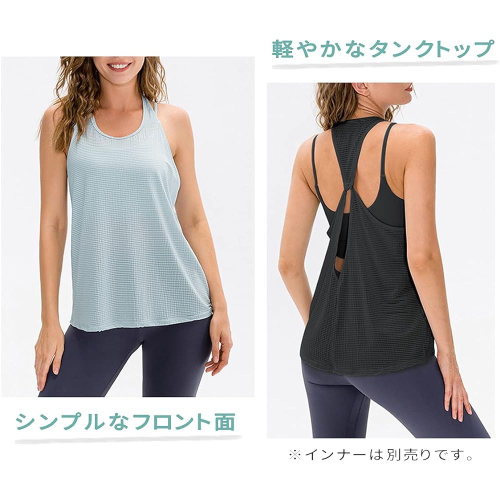 [VeroMan] Yoga Wear Tank Top Women's Body Covering Tops Fitness ppi-ttb6