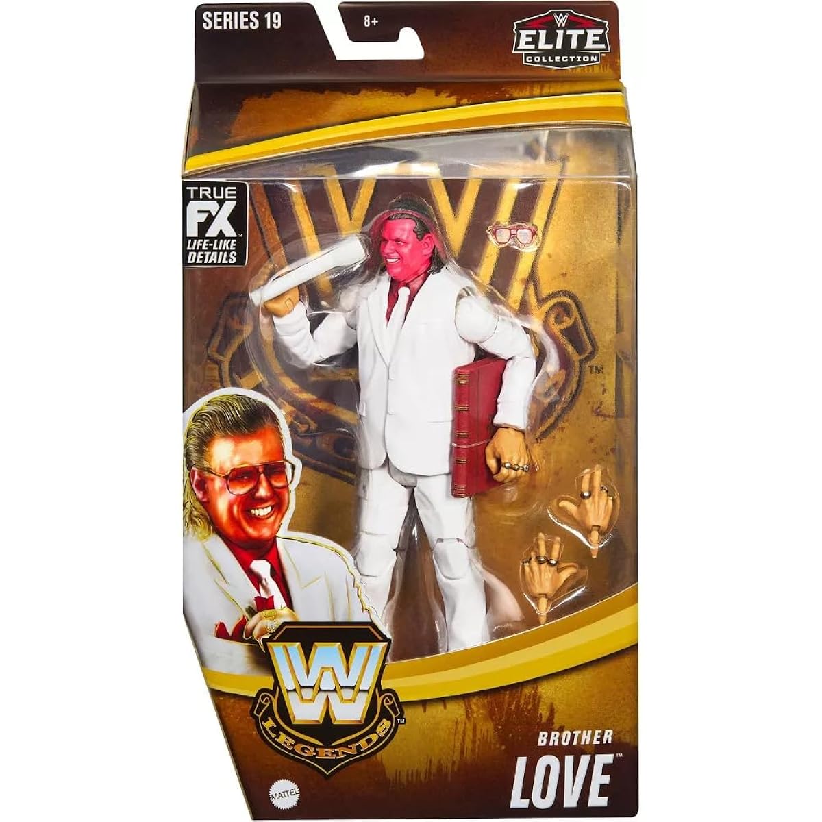 WWE Elite Collection Brother Love Wrestling Action Figure Legends Mattel Series 19