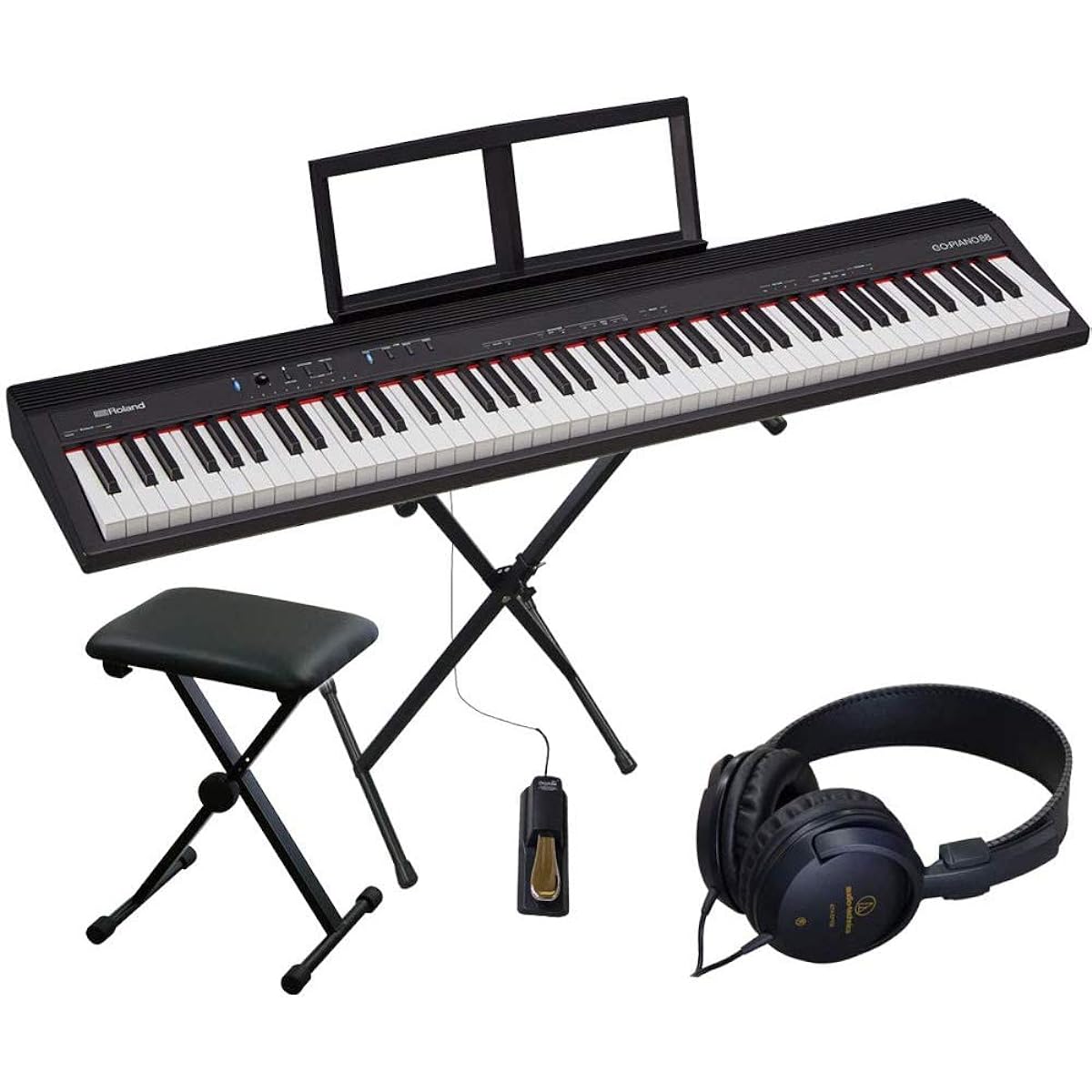 Roland GO PIANO 88 (X-type keyboard stand/keyboard chair included) electronic keyboard set