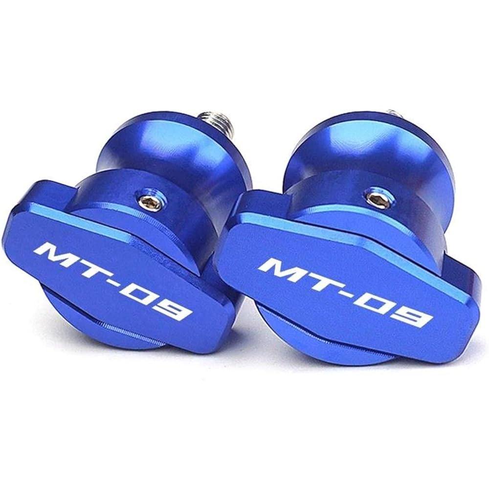 Bike Stand Screw Slider M6 Motorcycle Accessories CNC Aluminum Swing Arm Spool Slider Stand Screw For MT-09 MT09 FZ09 MT 09 Tracer (Color: Blue)