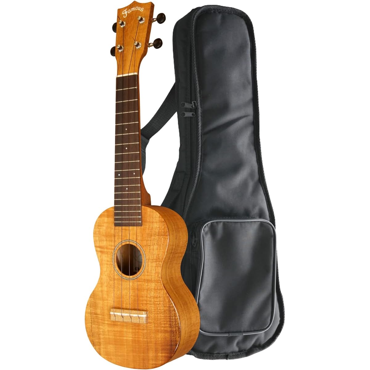 [Famous] Domestic soprano ukulele hybrid series FS-200 with case (top veneer Famous Hawaiian koa wood classic easy easy beginner introduction)