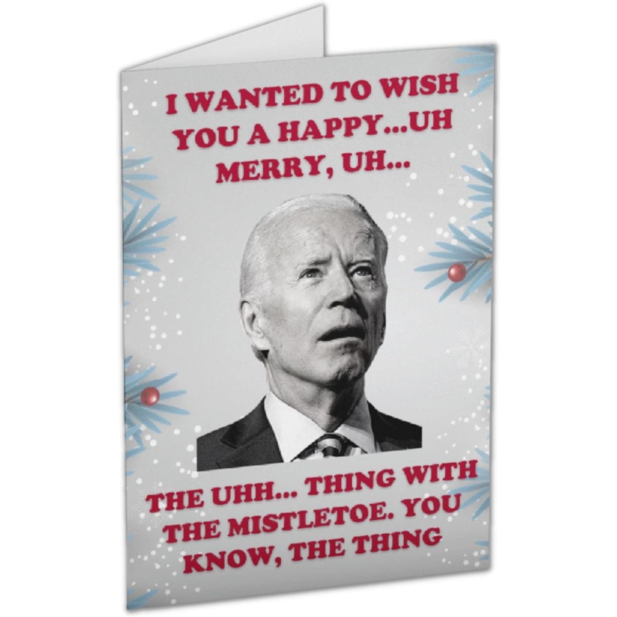 Funny Joe Biden Let's Go Brandon Christmas Card | Hilarious Biden Political Gag Gift for Christmas | Perfect for Republicans and Anti-Biden