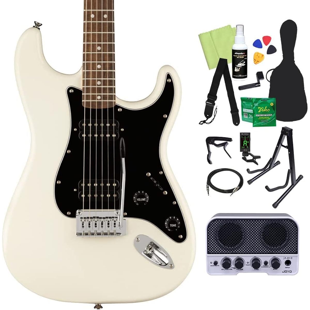 Squier by Fender Affinity Series Stratocaster HH Electric Guitar Beginner 14-piece Set [Includes Bluetooth Mini Amplifier] OLW Squier/Squier