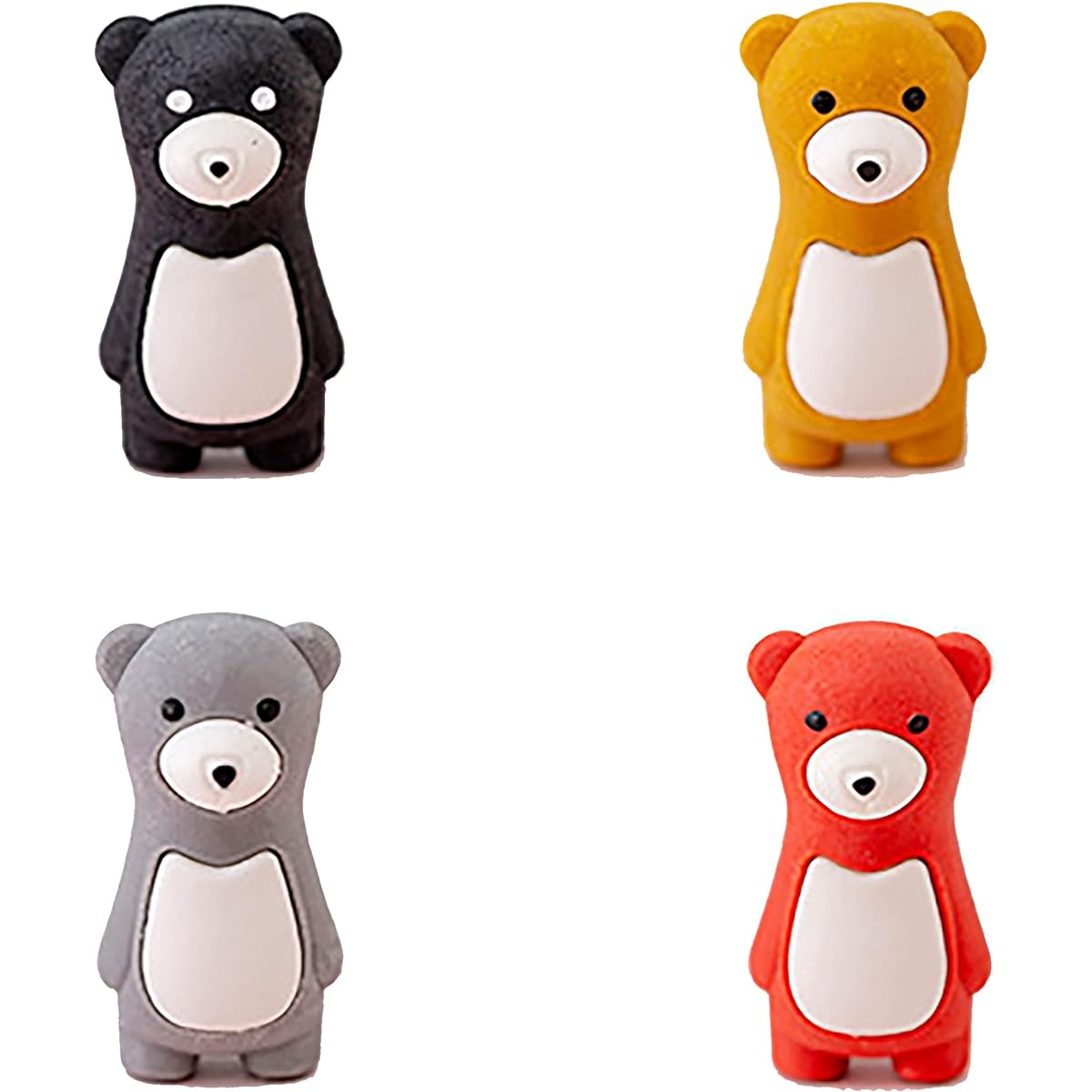 Topflier Mini Bear Erasers 20 Pack - Kids Party Bag Favors, Kids Stocking Fillers, Classroom Giveaways
