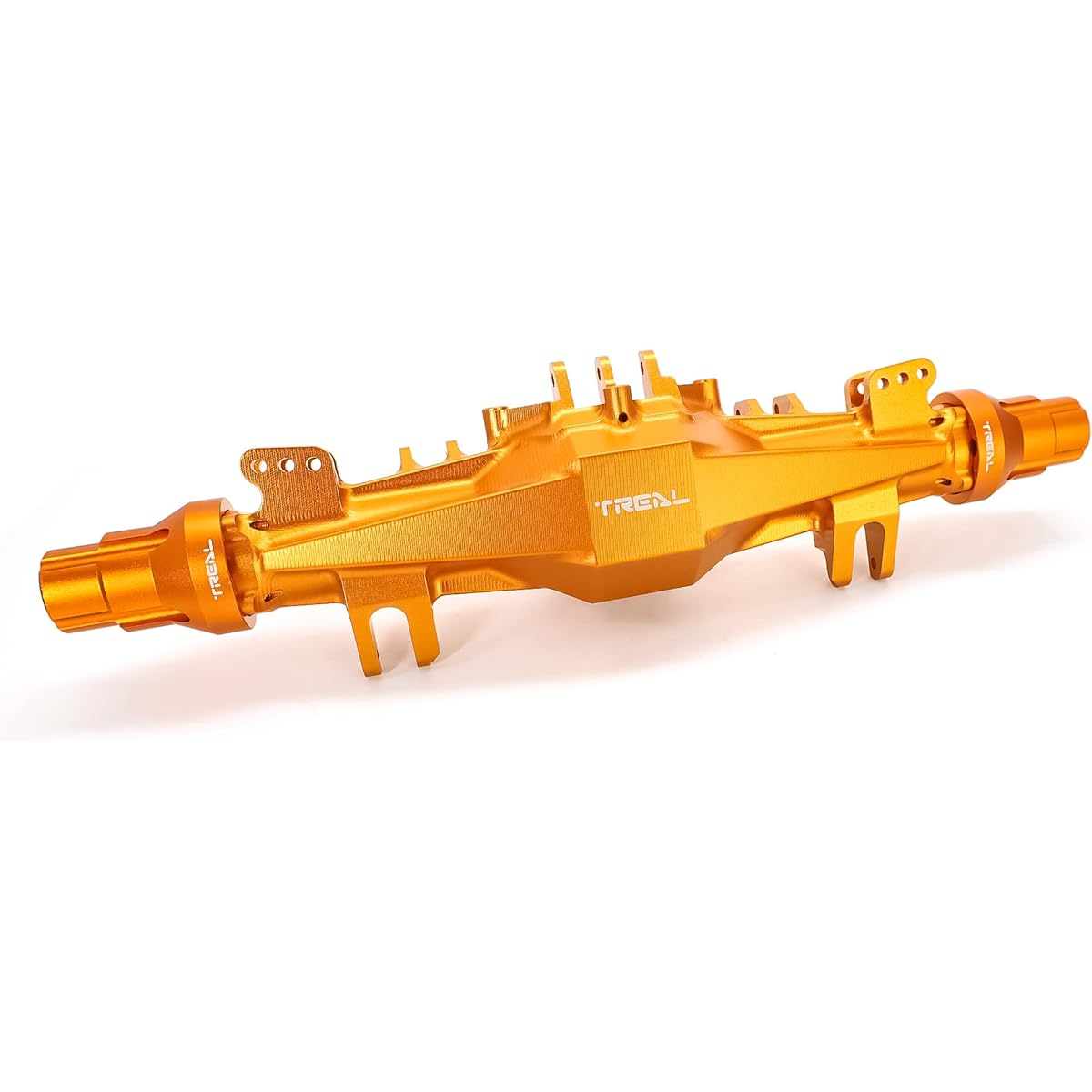 Treal Aluminum 7075 CNC Billet Rear Axle Housing for Losi LMT (Orange)