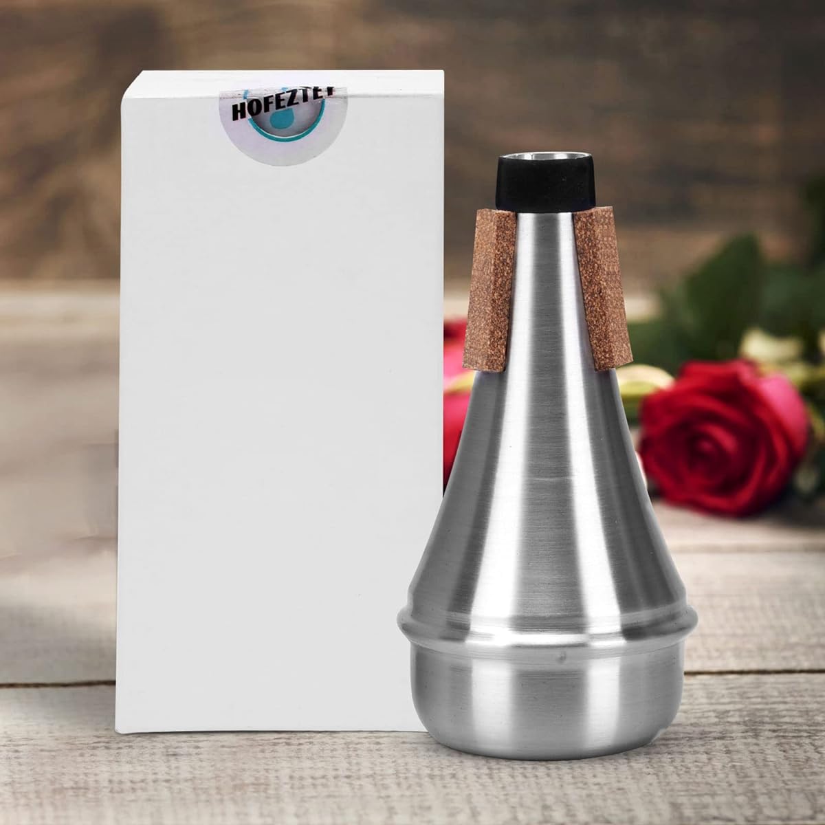 Hofeztey Trumpet Mute, Lightweight Aluminum Straight Mute Trumpet, Trumpet Silencer for Jazz & Classical, Practice Mute Trumpet, Mini Trumpet Mute for Beginners and Students
