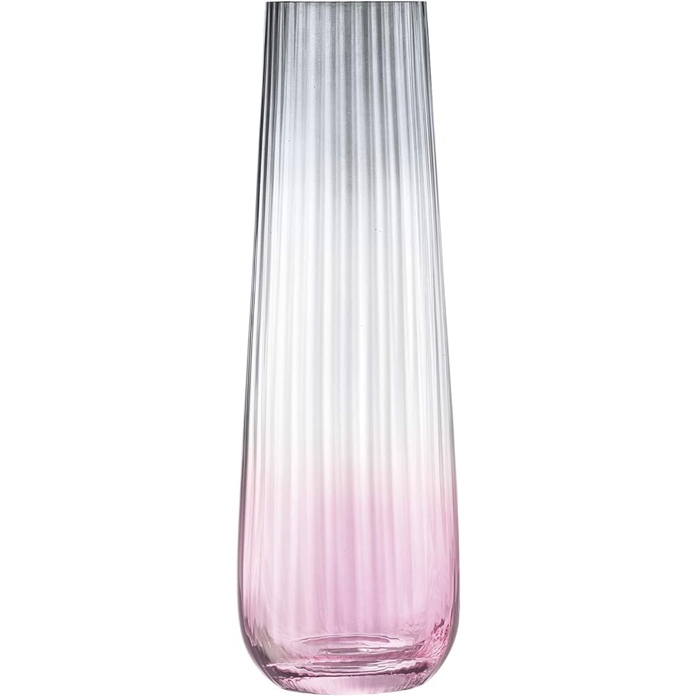 LSA DUSK VASE PINK/GREY W12xD12xH36cm