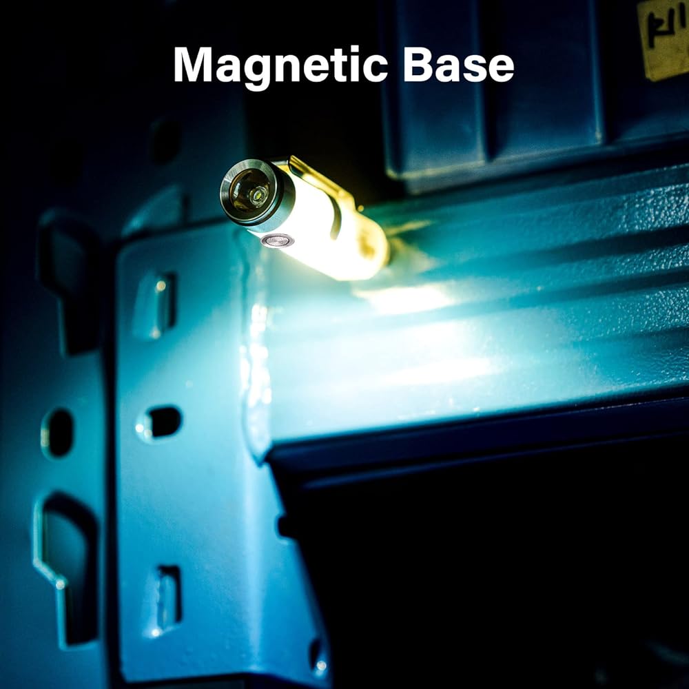 RovyVon A5 G4 USB C Flashlight with Red Sidelight Luminous Body 650 Lumens Outdoor Mini EDC Rechargeable High Brightness Multi-Function Flashlight Holiday Gift Idea