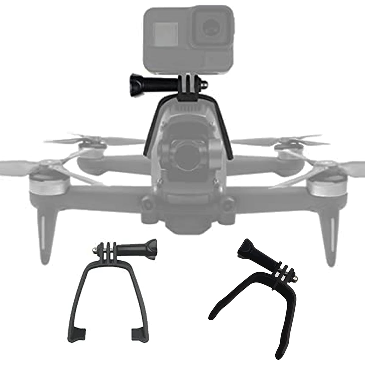 Honlyn Extension Holder Top Mount for DJI FPV Drones Gopro Action Camera/OSMO Pocket/Pocket 2/Insta360 ONE R RS/ X2/ X Camera Connection Adapter