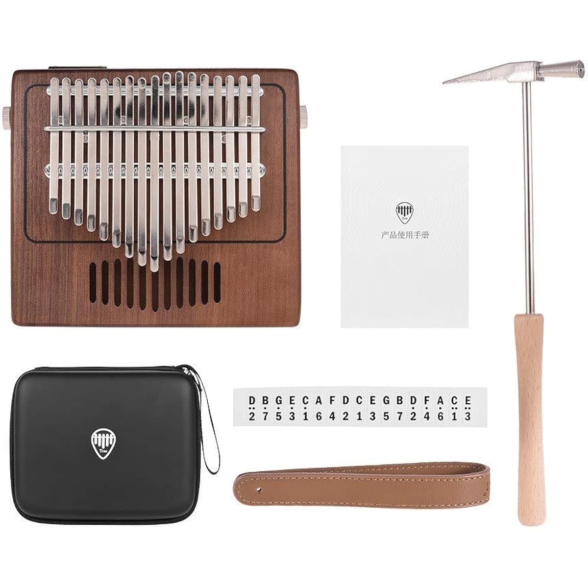 Thumb Piano 17 Keys Thumb Piano Kalimba African Instrument