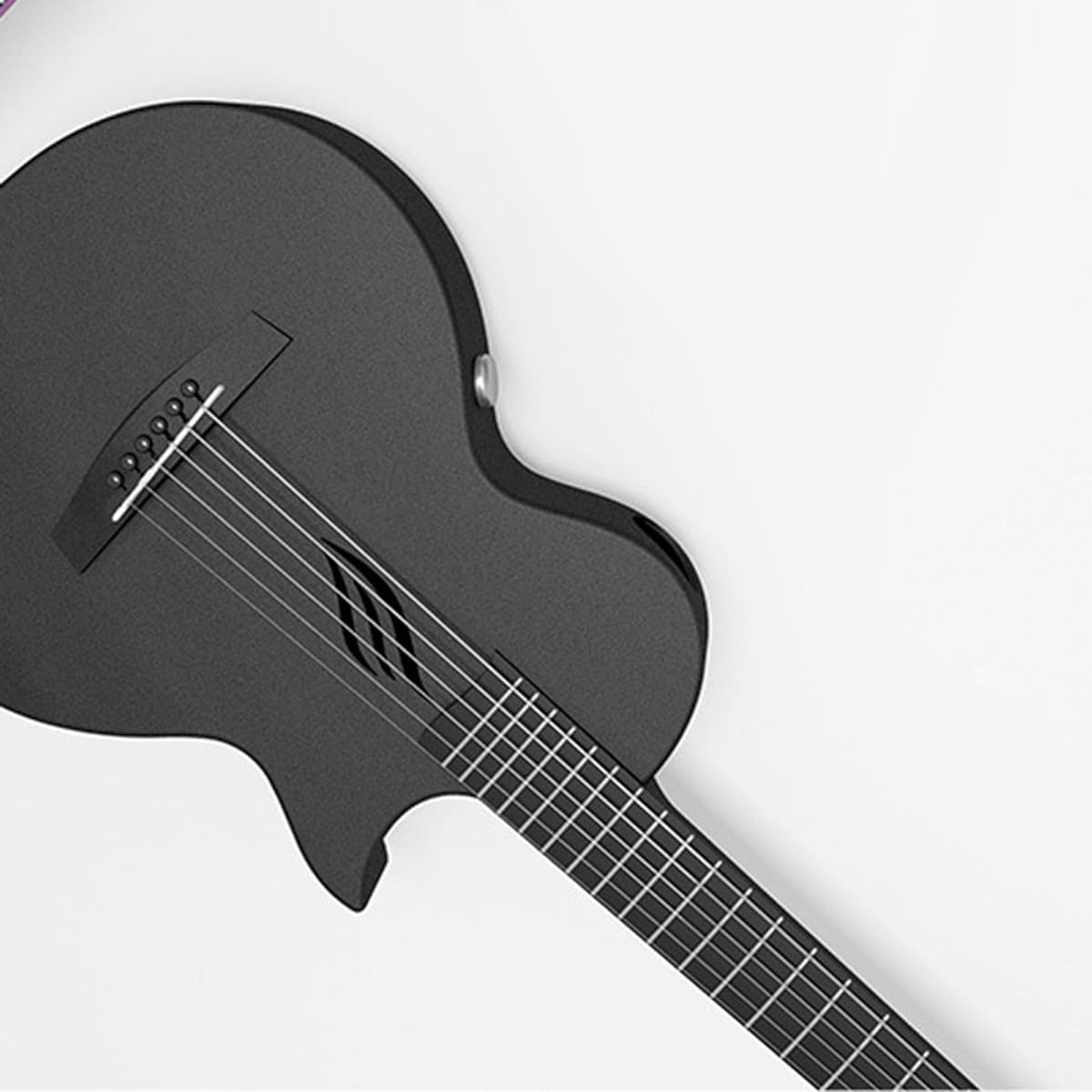 STARTIST Acoustic Guitar for Beginners, Acoustic Guitar Starter, 35" Carbon Fiber Acoustic Electric Guitar, Folk Guitar for Beginners, Travel, Black