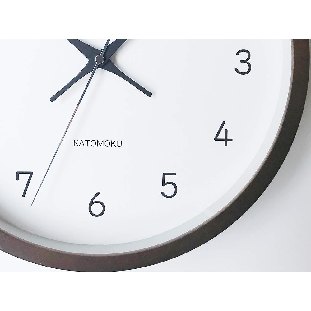 KATOMOKU muku clock 13 brown radio clock continuous second hand km-104BR φ306mm (radio clock)