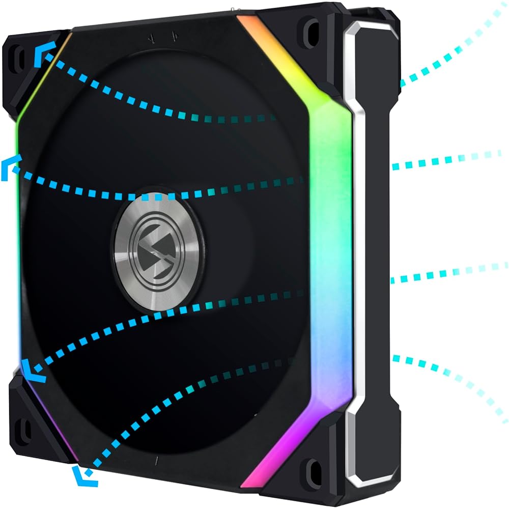 LIANLI Case Fan "UNI FAN" Series UNIFAN SL120 V2 REVERSE BLADE Black Blade Reversal Model Compatible with "L-CONNECT 3" Japanese Authorized Distributor Product