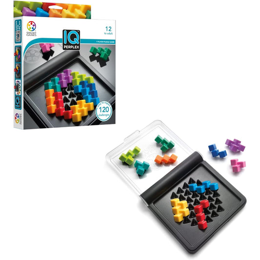 SmartGames IQ Perplex Travel Puzzle Game with 120 Challenges for Ages 12-Adults