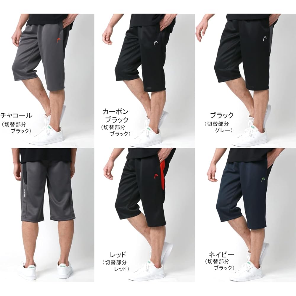 [Head] Men's Jersey, Lower 3/4 Length, Absorbent, Quick Drying, Antibacterial and Odor Resistant, Side Panel, Half Pants, Shorts, Room Wear
