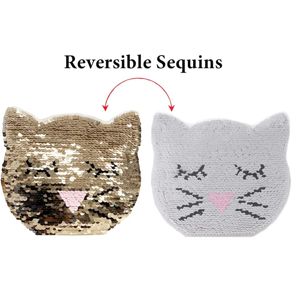 Cat Piggy Bank with Reversible Flip Sequins – Coin Piggy Bank for Girls with Rubber Stopper
