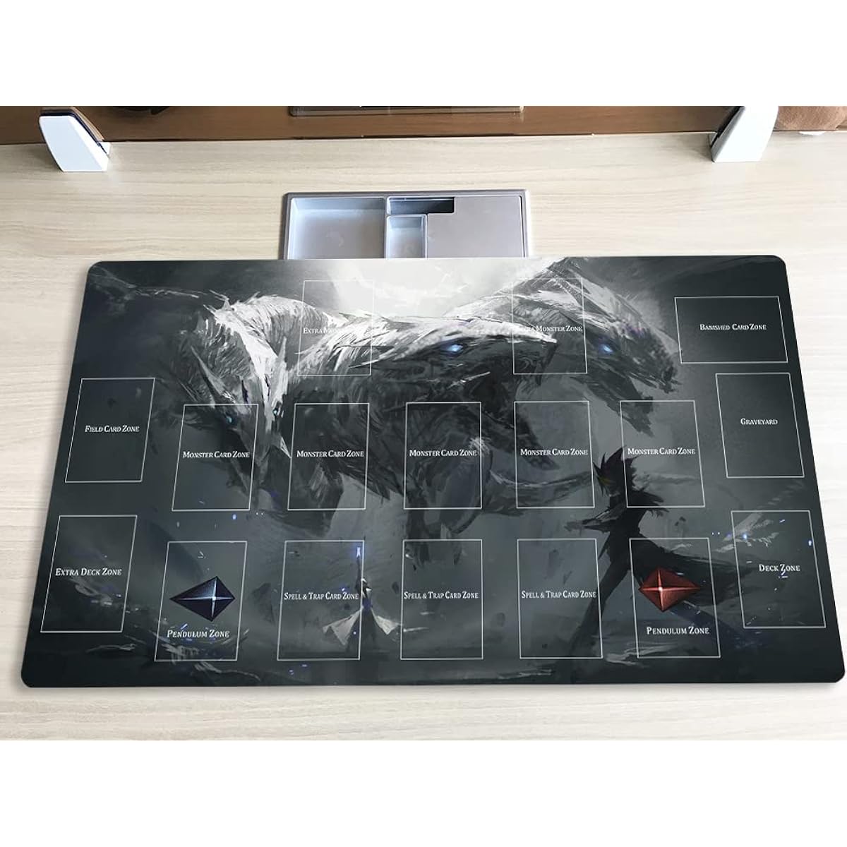 Mlikemat Playmat Blue Eyes Ultimate Dragon TCG CCG Trading Card Game Mat Free Bag