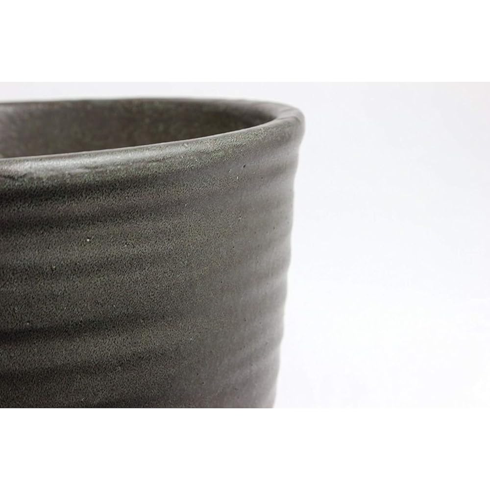 CtoC JAPAN Select Shigaraki Ware Flowerpot F7-13-B Pottery Width 27cm x Depth 27cm x Height 24.5cm No. 9 Nature Pot Dark Green Stylish Pottery 4941273225812