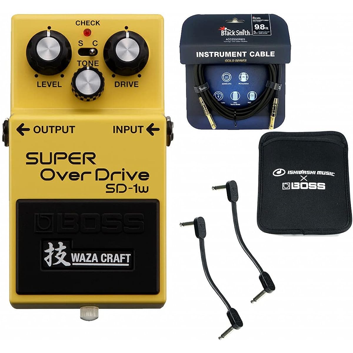 BOSS/SD-1W Waza Craft [Guitar cable + 2 patch cables + sleeve case]