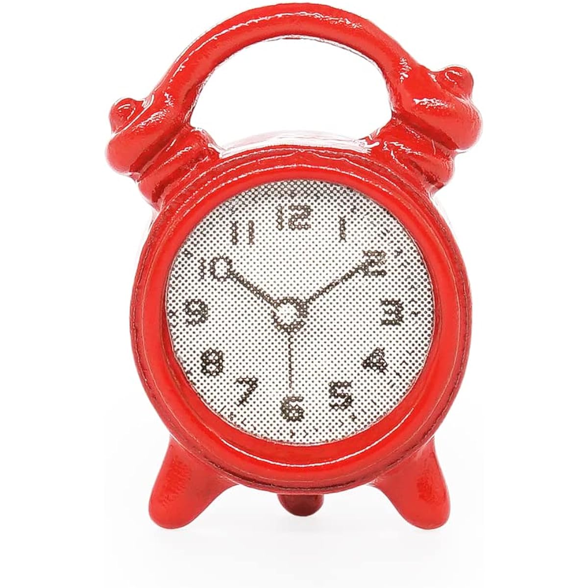 Odoria 1:12 Miniature Red Alarm Clock Old-Fashioned Metal Dollhouse Accessories