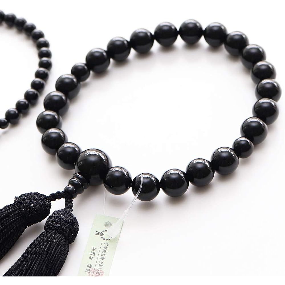 Nenju.com ≪Paired Prayer Beads≫ Prayer beads for men and women, black onyx, pure silk tassels, pair set, informal prayer beads, Kyoto prayer beads, recitation, matching couple gift, marriage, 2000500100031 Prayer bead bag gift!