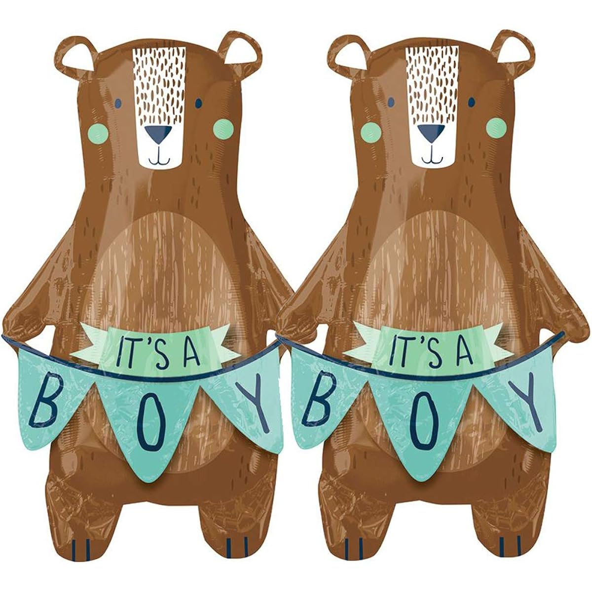 Pair It's A Boy! Bear 34" Foil Baby Shower Celebration Party Balloons