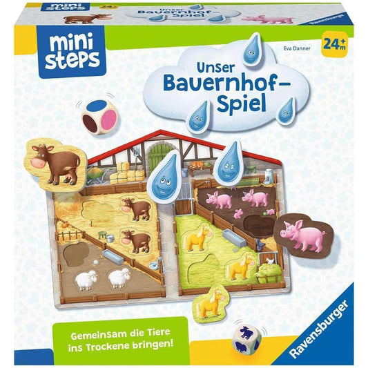 Ravensburger ministeps 4173 Our farm game, first game about animals, colours and shapes