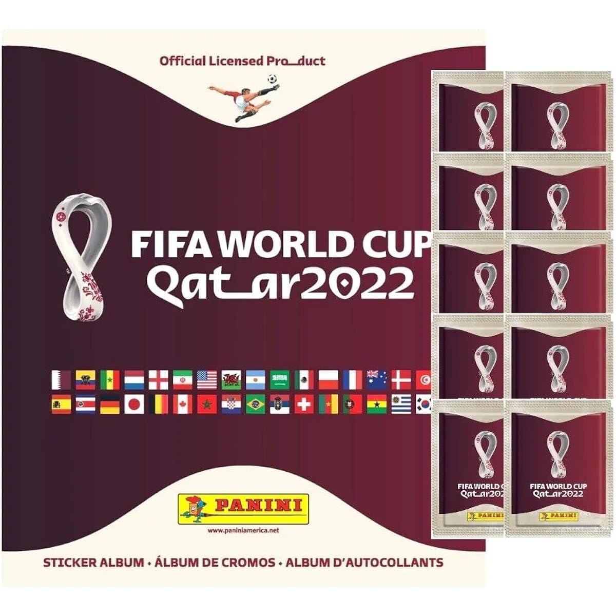 Generic World Cup Qatar 2022 Album + 10 Packs 5 Packs Stickers