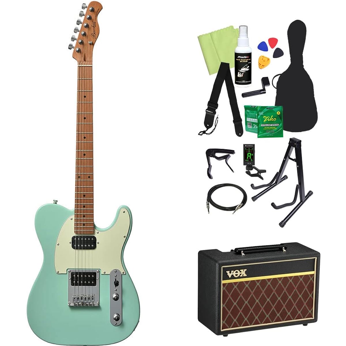 Bacchus BTE-3-RSM/M Electric Guitar Beginner 14-piece Set [With VOX Amplifier] SLPK Telecaster Type Roasted Maple Neck Bacchus