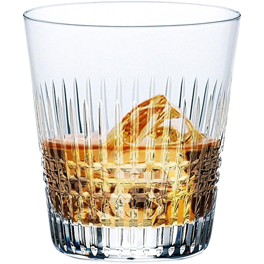 Toyo Sasaki Glass Rocks Glass Cut Glass 315ml 3 Pieces Durable Tempered Glass Shochu Glass Whiskey Glass Cup Stylish Made in Japan Unbreakable Dishwasher Safe Cup T-20113HS-C703