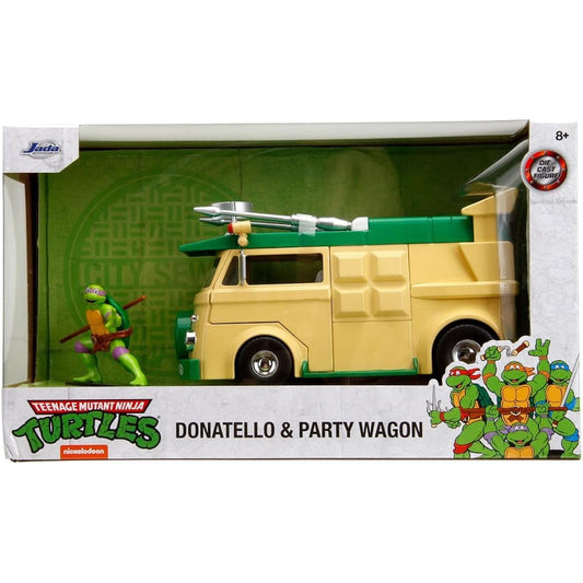 Jada TURTLES Party Wagon 1:24 Diecast Car Play and Gift for Both Children and Adult Collections