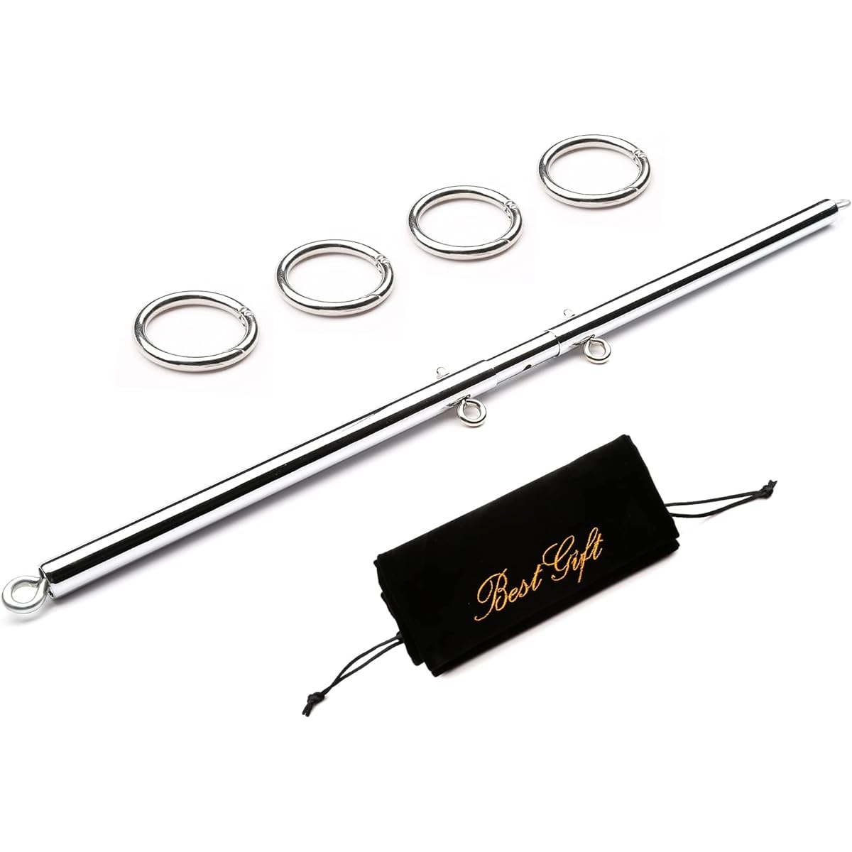 TMEOIIPY Expandable Silver Spreader Bar, 3 Sections Freely Adjustable, Pilates Sports Kit
