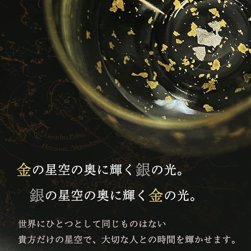 [Hakuichi Japanese paper wrapping] Stardust beer glass silver