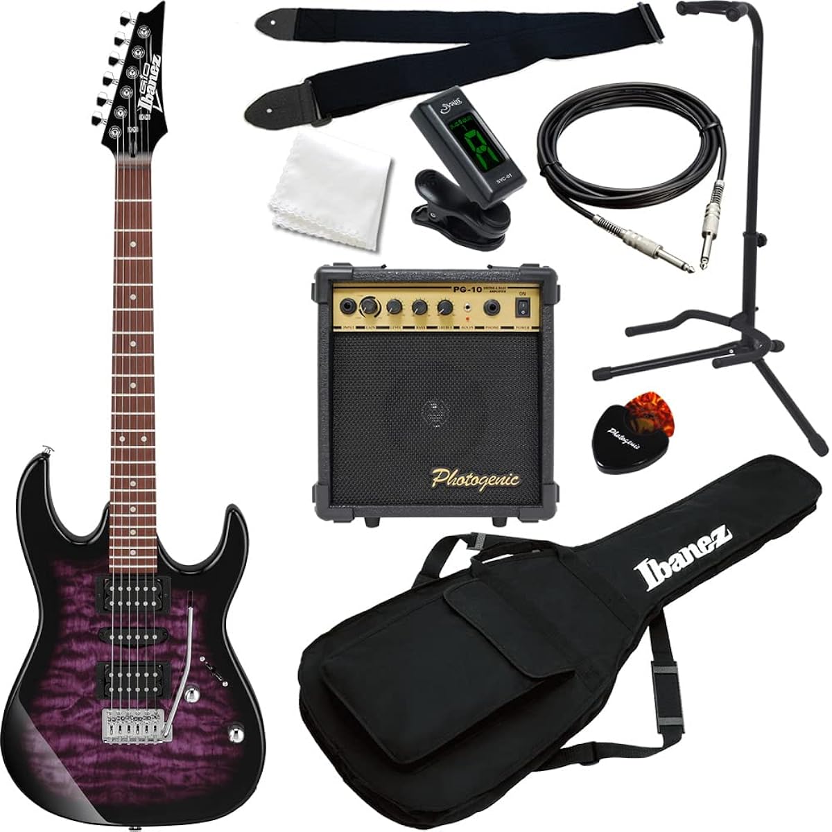 GIO Ibanez GRX70QA/TVT Electric Guitar Beginner's Set [Included Amplifier: PhotoGenic 10W PG10]