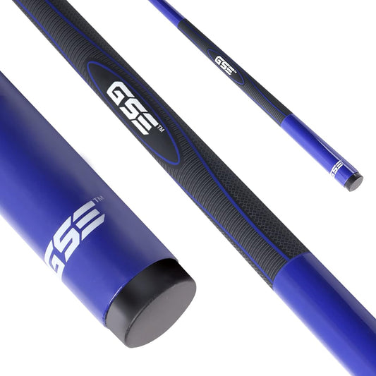 GSE 58" 2 Piece Fiberglass Graphite Composite Billiard Pool Cue Stick for Men and Women Billiard Cue Stick for Home, Commercial and Bar (Blue, 20 oz)