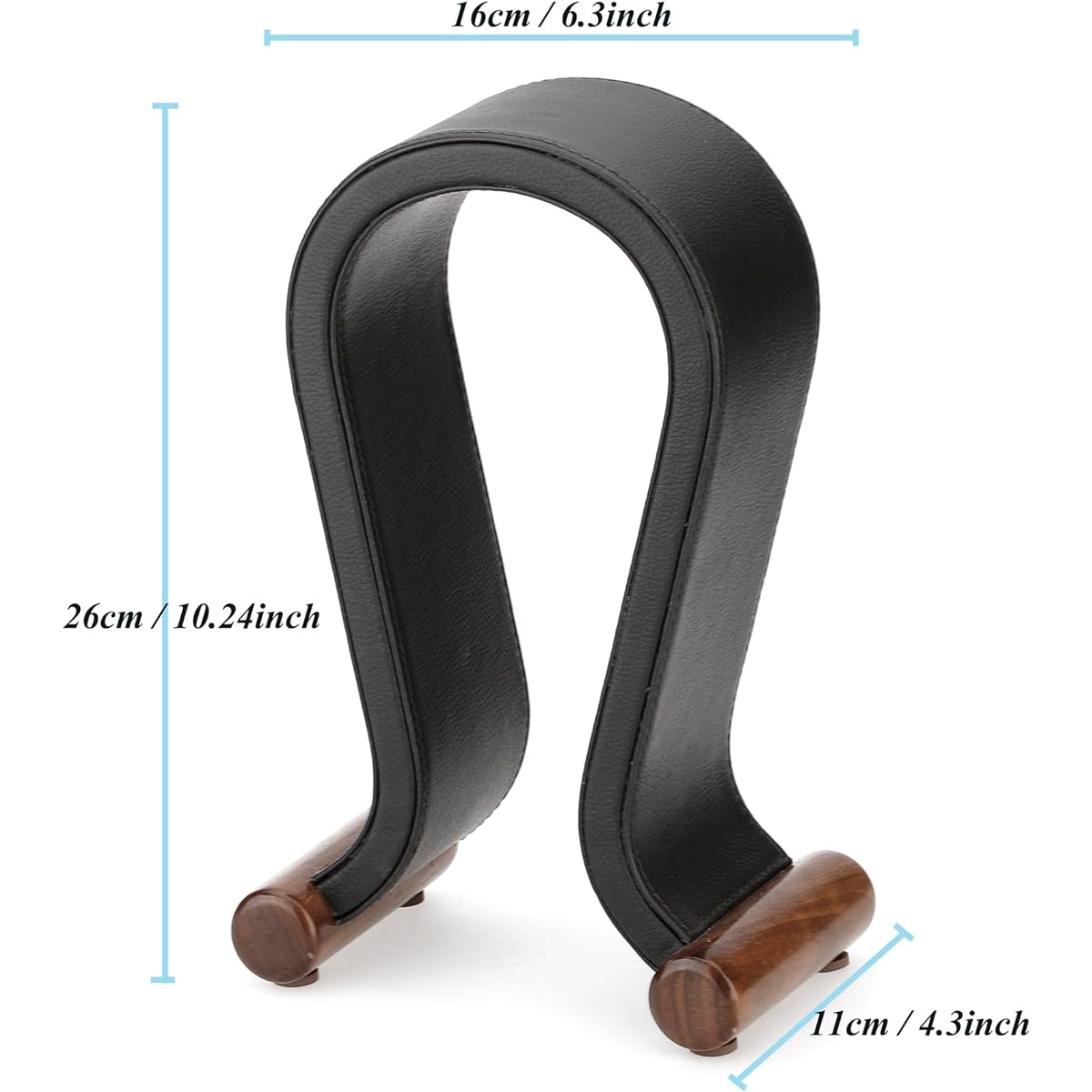 Wooden Headset Holder, Universal Earphone Hanger Holder for Gaming Headsets & DJ Studio Headphones, Desktop Headphone Rack, Fits All Headphone Sizes