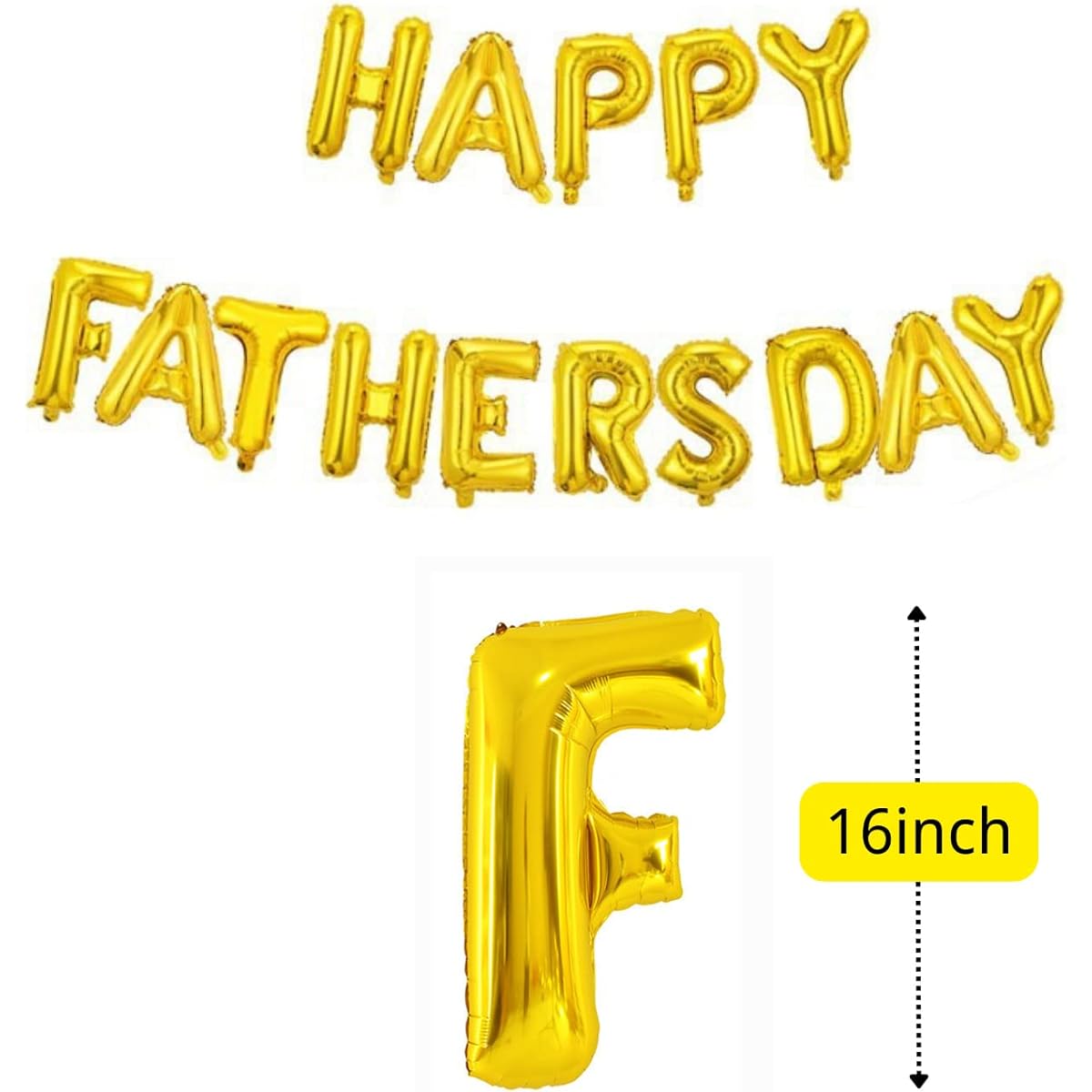 JANSONG Gold Happy Father's Day Balloon Banner 16" Mylar Foil Letters Happy Father's Day Decorations Father's Day Balloons Father's Day Party Decorations