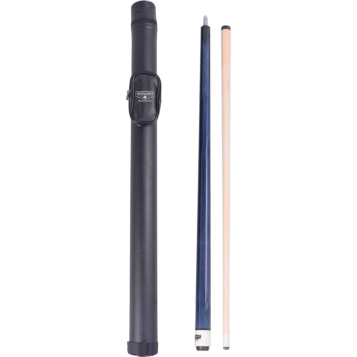 Hathaway Conquest 58" Maple Pool and Billiard Cue and Case Set - Blue