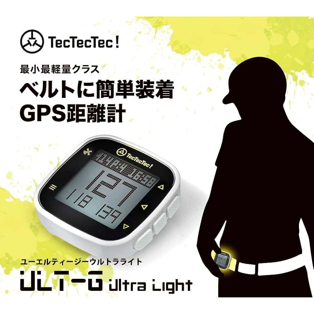 tectectec Golf GPS Distance Meter ULT-G Ultra Light GPS Navi Golf Distance Meter Distance Measuring Instrument Easy to Attach to Belt Lightweight Compact